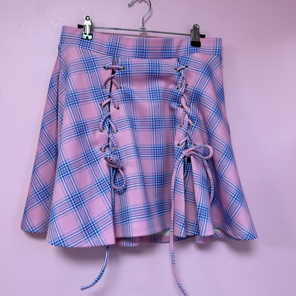 Hot topic plaid mini skirt
